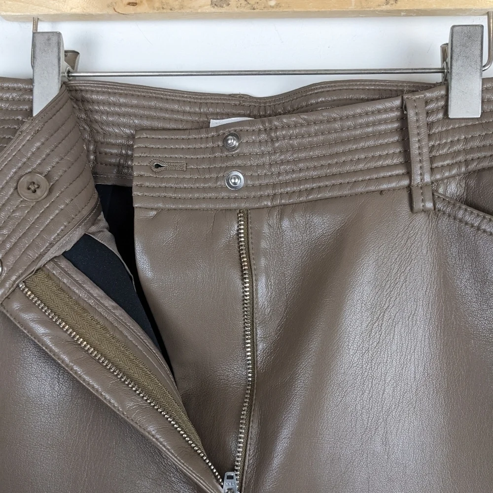 039 . Wilfred Funk Pant Faux Leather High Rise Size 6 - Picture 8 of 12